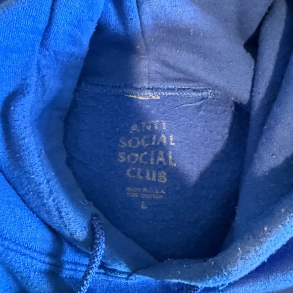 Anti Social Social Club Royal Blue Hoodie - Picture 3 of 3